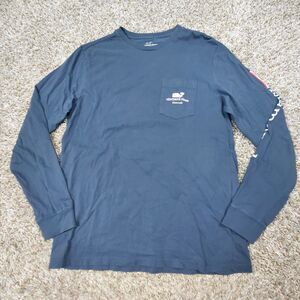 Vineyard Vines T Shirt Islamorada Florida Mens Small Whale Long Sleeve Pocket